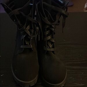 Sleek Black Combat Boots